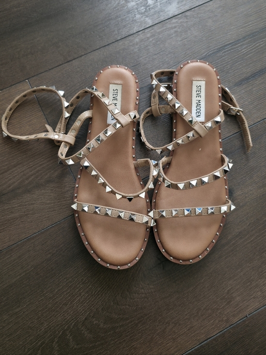 Steve Madden Shoes - Steve Madden Womens Nude Studded Strap‎ Spring Summer Sandals